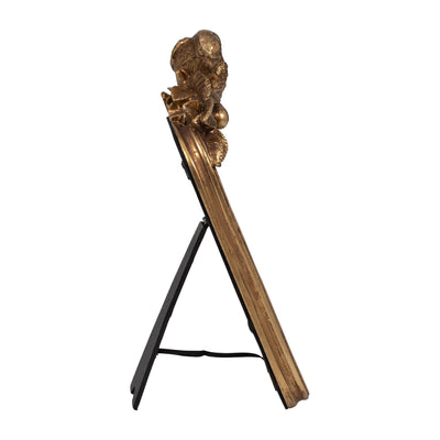 Resin, 4x6 Bird Photo Frame, Gold - Al Rugaib Furniture