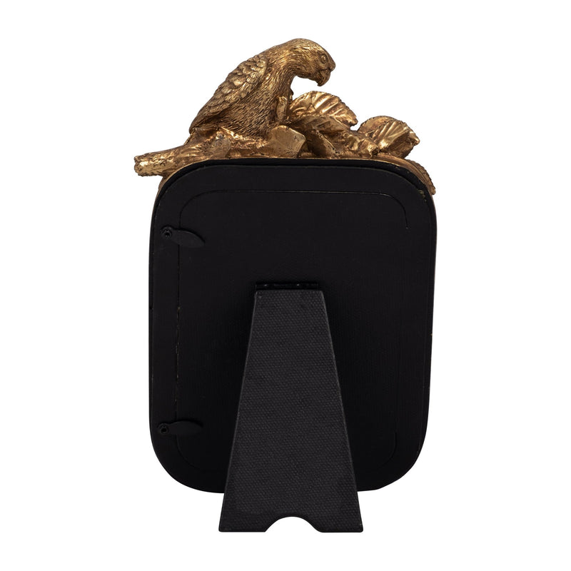 Resin, 4x6 Bird Photo Frame, Gold - Al Rugaib Furniture