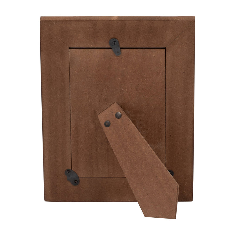 RESIN, 4X6 WOOD & WHITE GEOMETRIC PHOTO FRAME, WHI - Al Rugaib Furniture