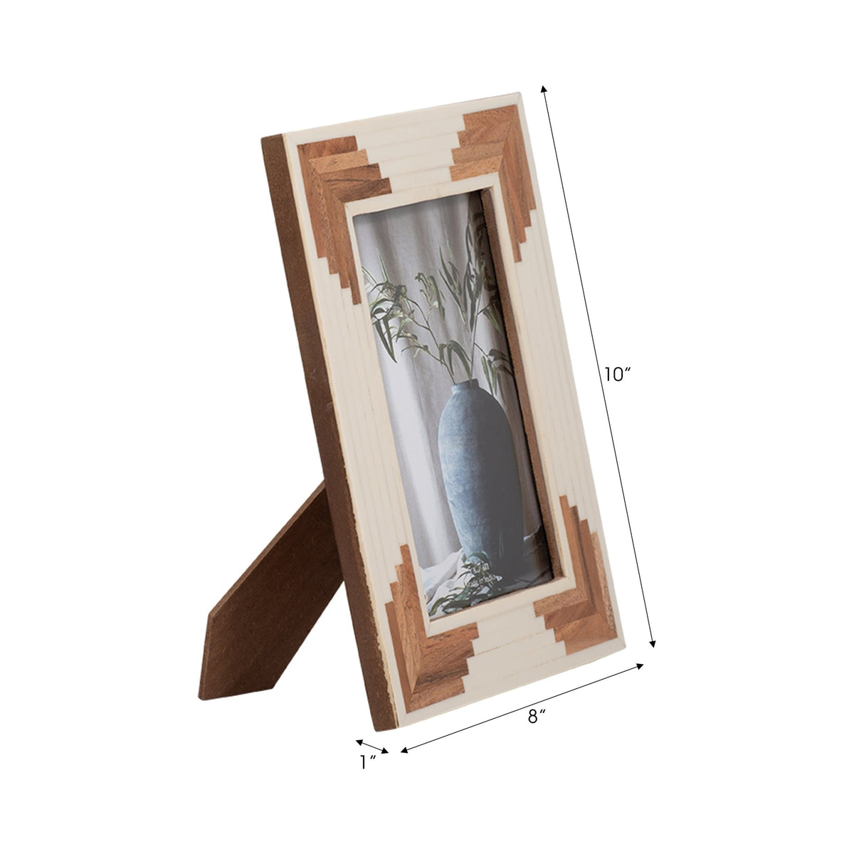 Resin, 5x7 Cascading Wood Photo Frame, White Table Decors| Sagebrook Home