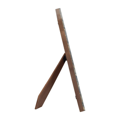 RESIN, 5X7 WOVEN PHOTO FRAME, BLUE/IVORY - Al Rugaib Furniture