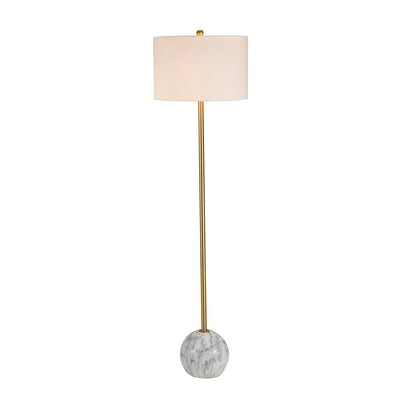 RESIN 64" BALL BASE FLOOR LAMP, WHITE - KD - Al Rugaib Furniture