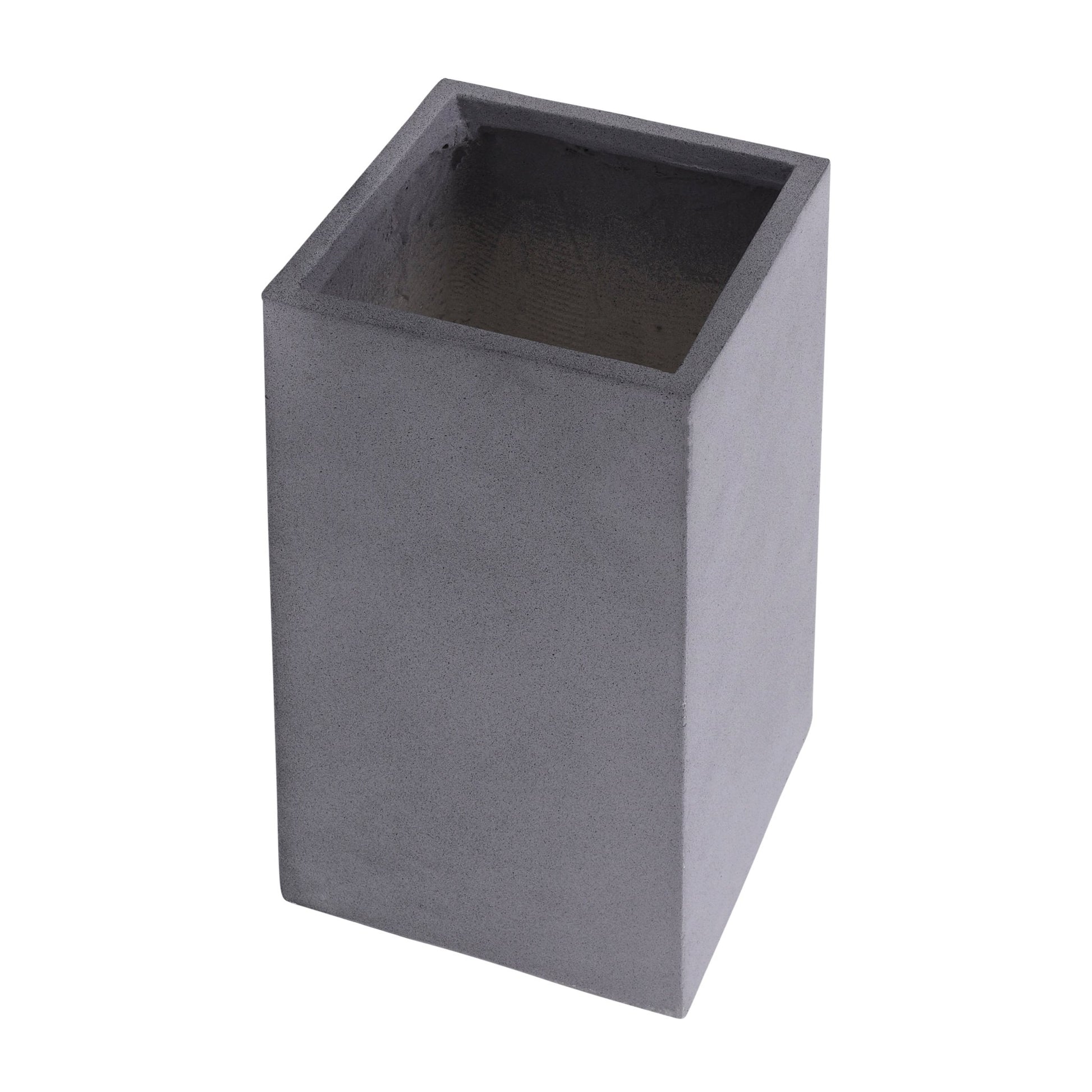 Resin, S/2 11/13"D Square Nested Planters, Gray Outdoor Planters| Sagebrook Home