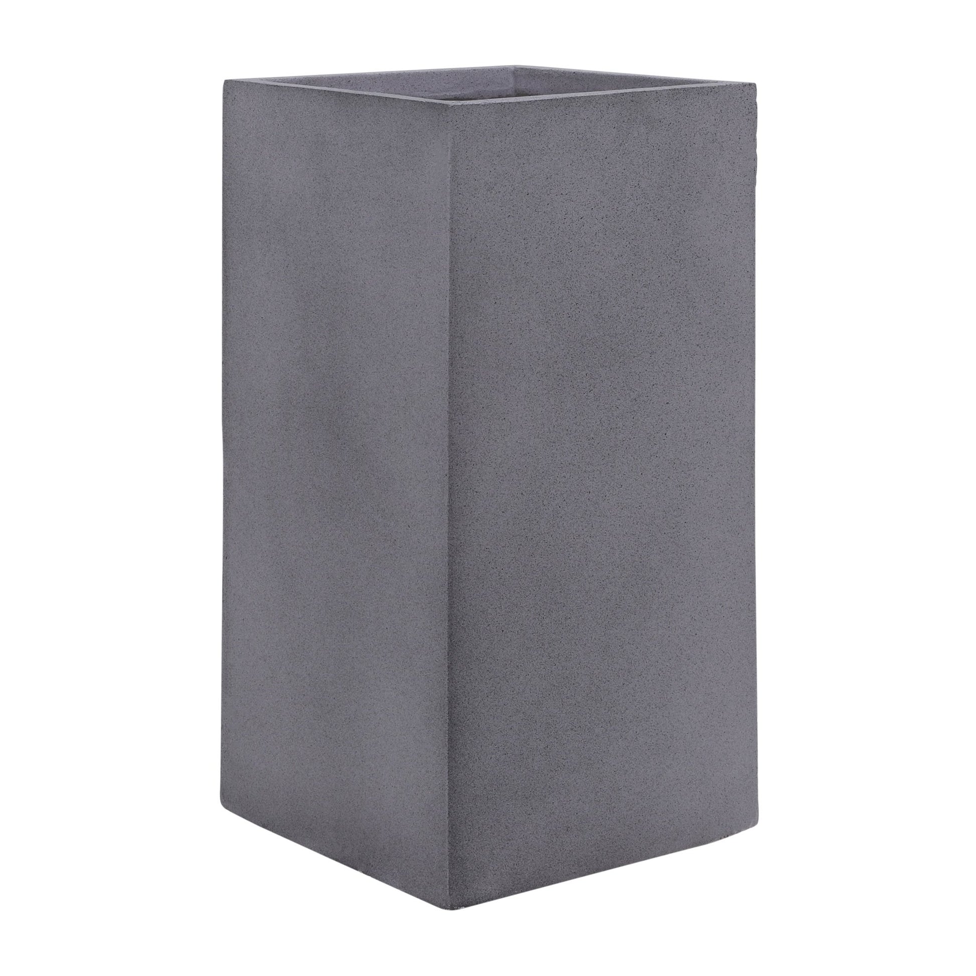 Resin, S/2 11/13"D Square Nested Planters, Gray Outdoor Planters| Sagebrook Home