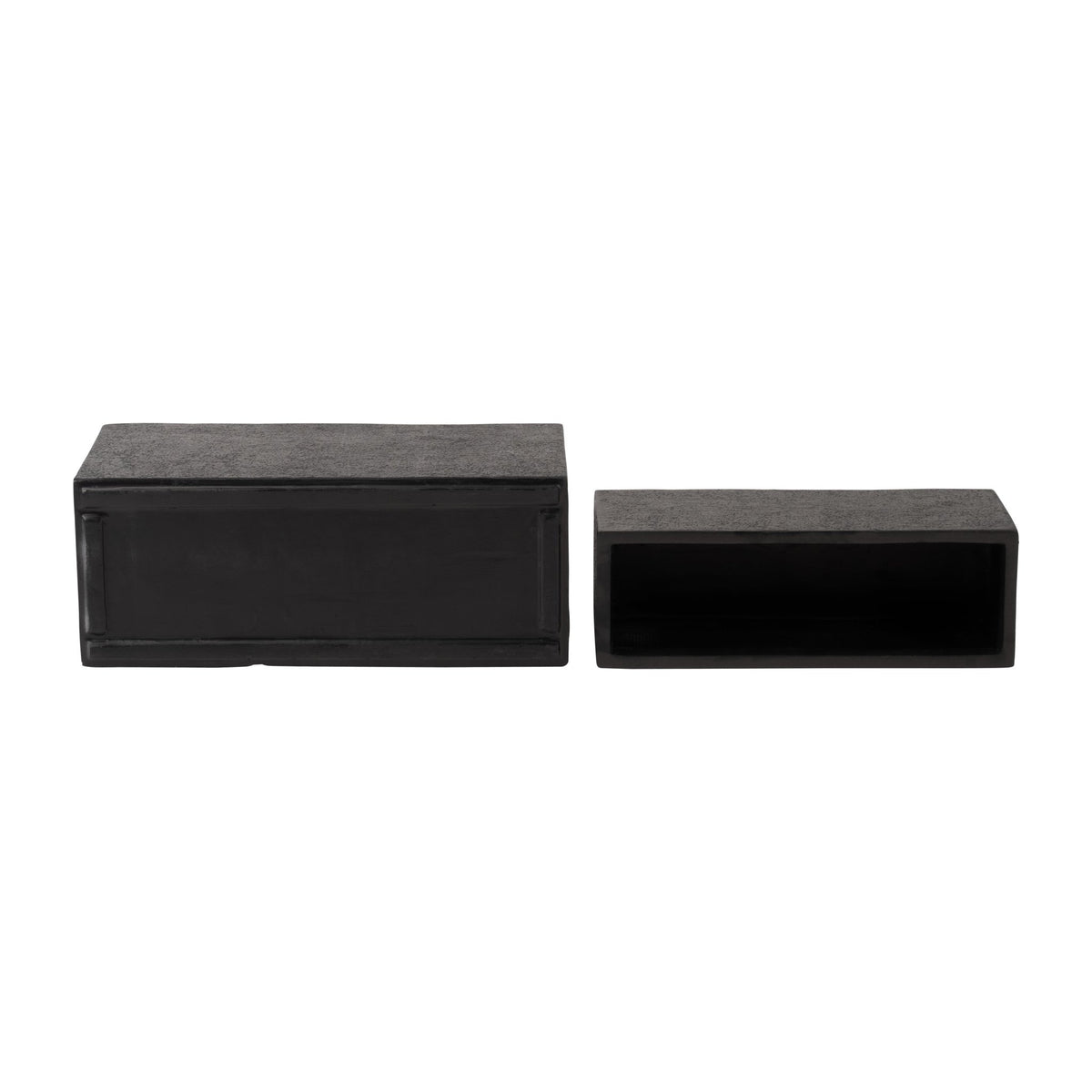 Resin, S/2 24/28"D Nested Rectangular Planters, Bl Outdoor Planters| Sagebrook Home