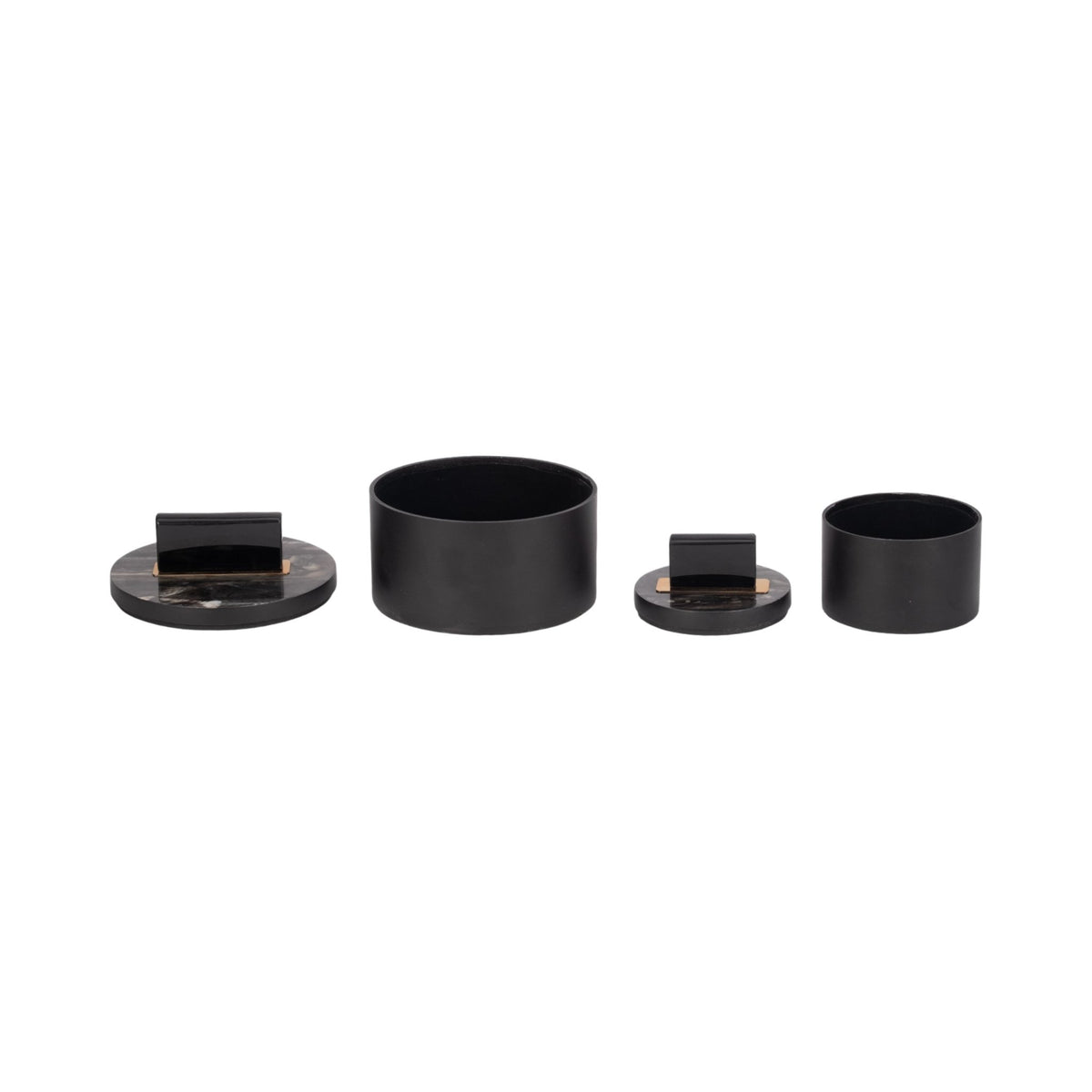 Resin, S/2 6/7" Wheatly Black Boxes Table Decors| Sagebrook Home