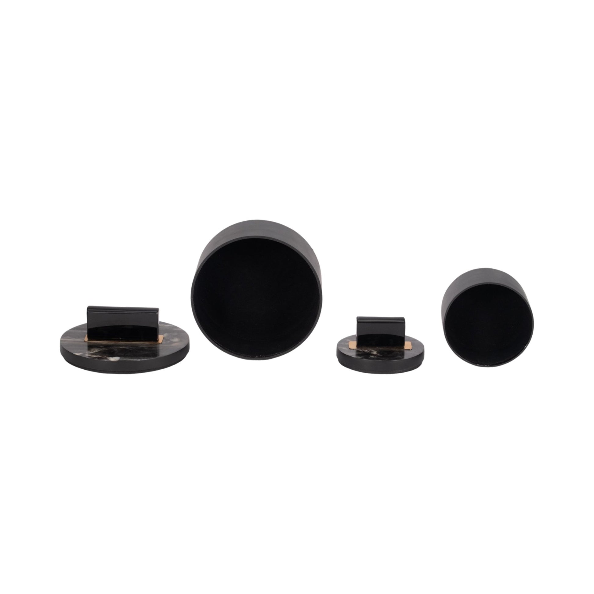 Resin, S/2 6/7" Wheatly Black Boxes Table Decors| Sagebrook Home