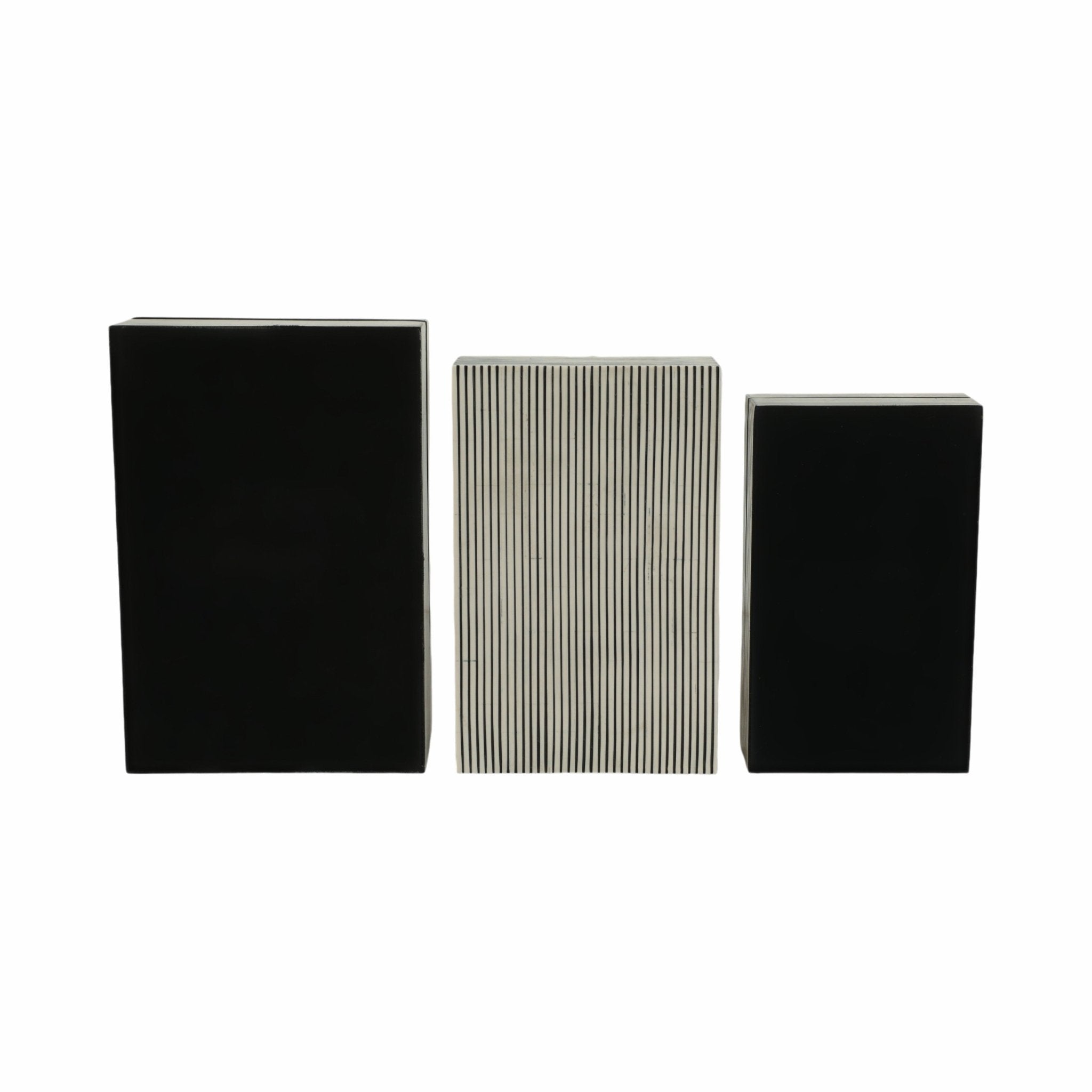 Resin S/3 10/11/12" Ridged Boxes, White Box| Sagebrook Home