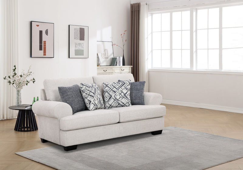 Elegant Off-White Loveseat (176cm)