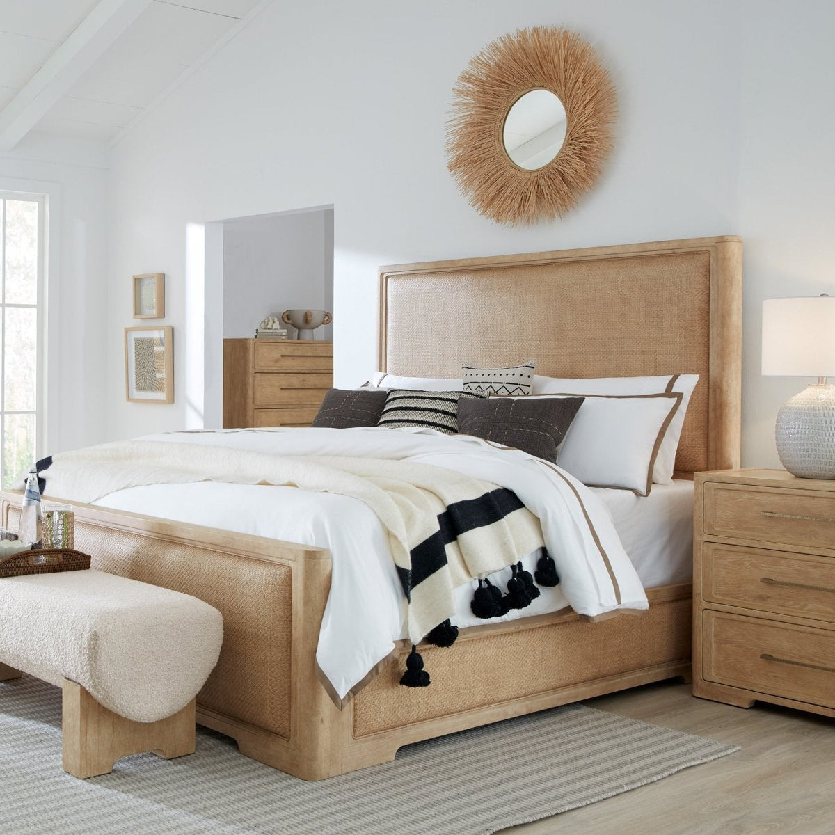 Retreat California King Cane Panel Bed Beds| Hooker