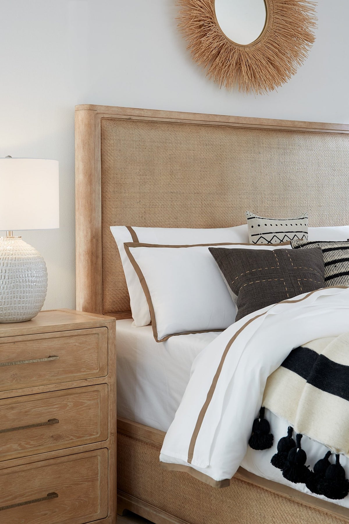 Retreat King Cane Panel Bed Beds| Hooker