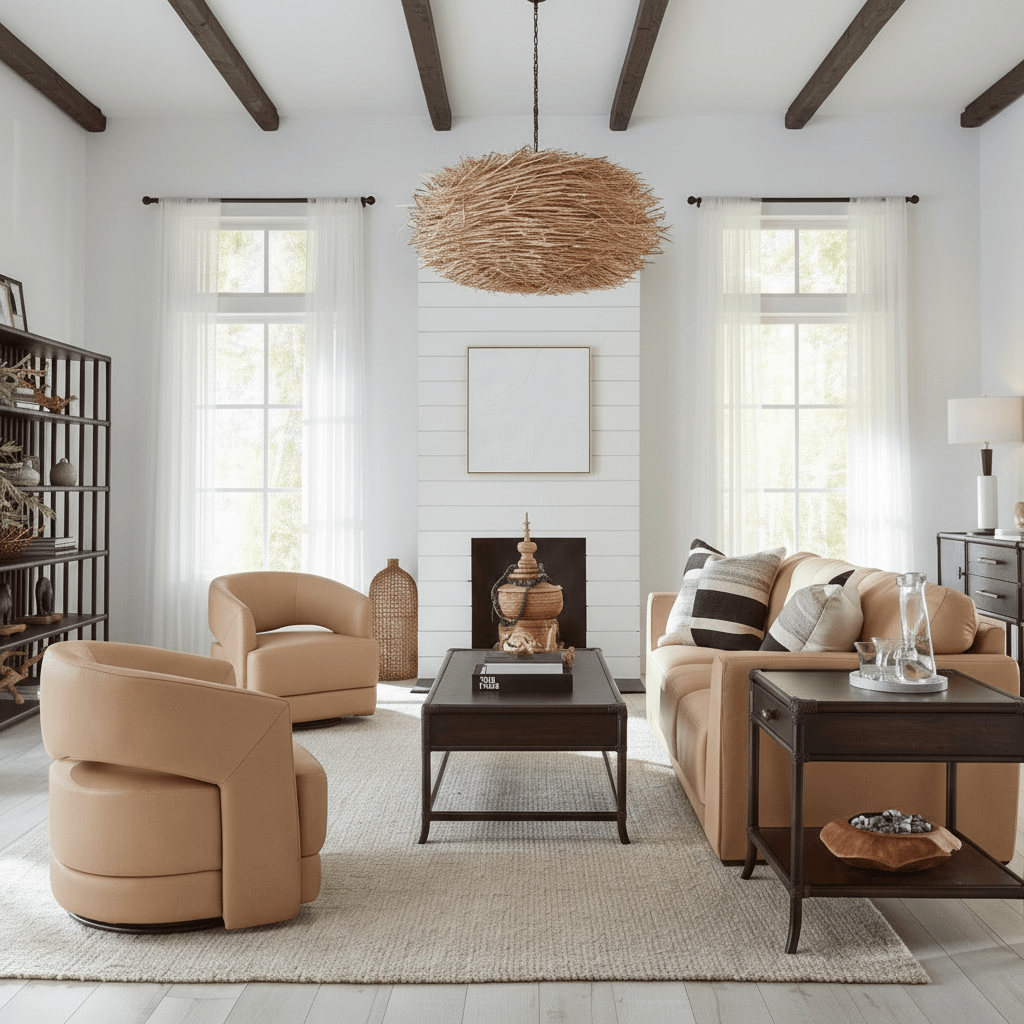 Retreat Pole Rattan Cocktail Table Coffee Tables| Hooker