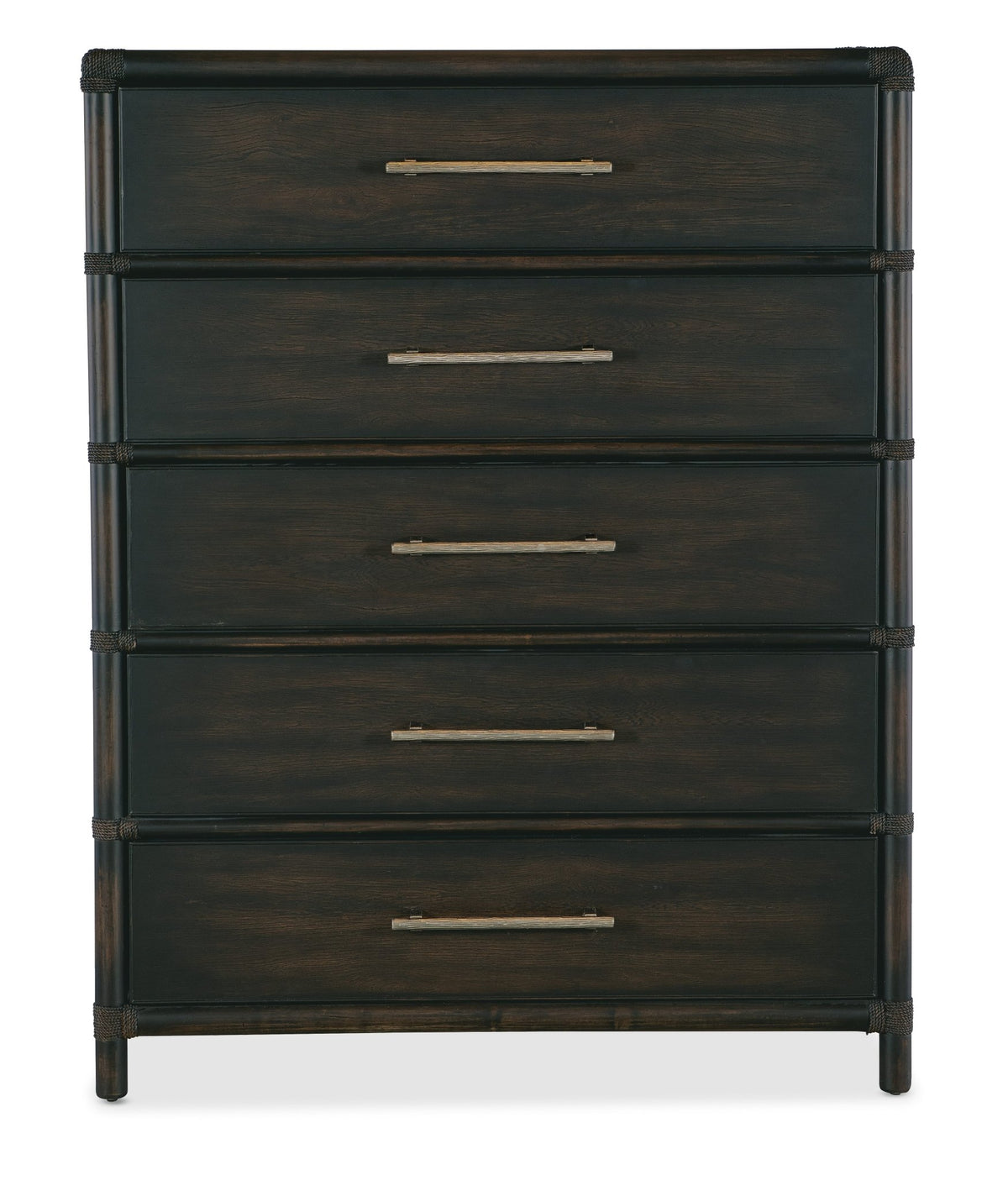 Retreat Pole Rattan Five-Drawer Chest Cabinets & Chests| Hooker