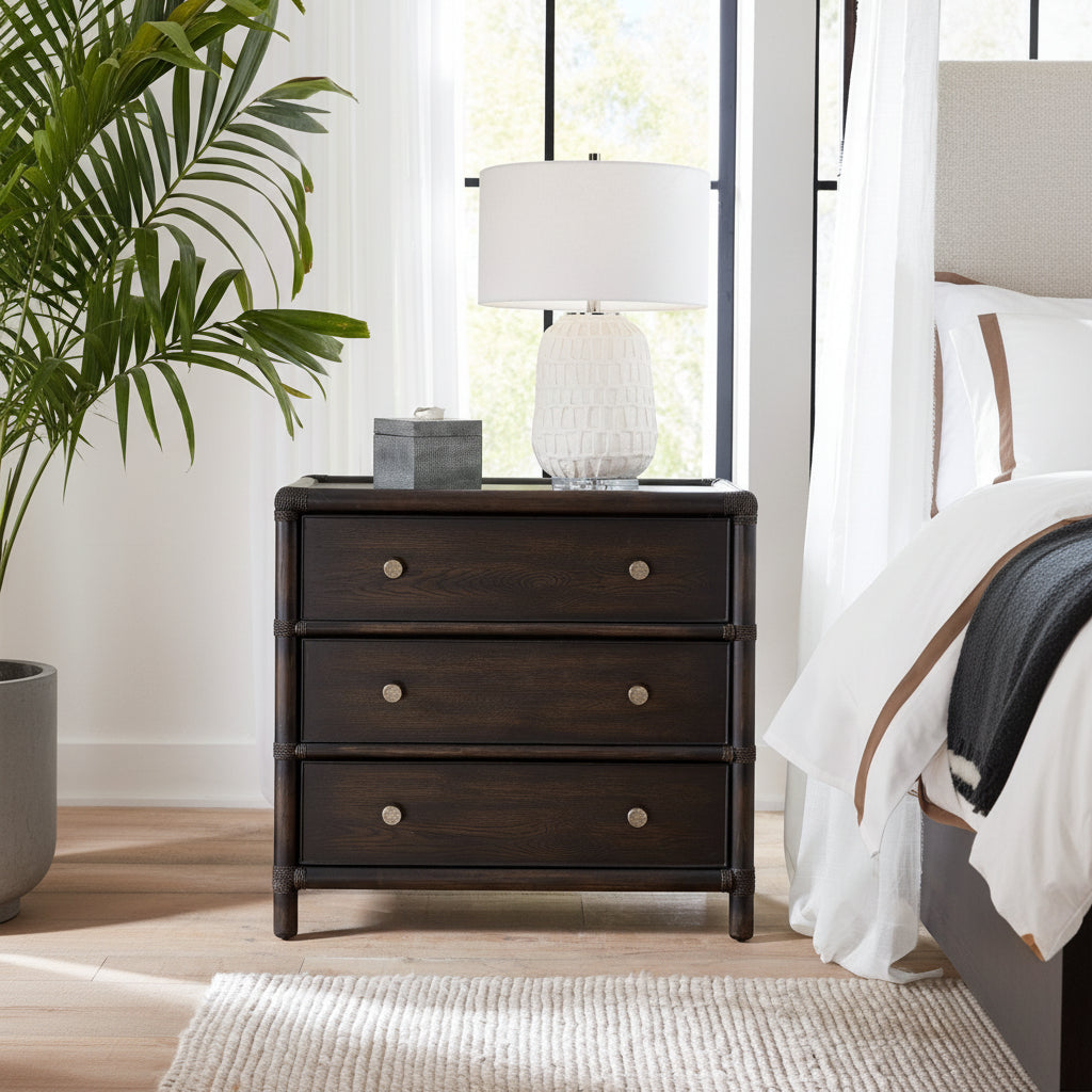 Retreat Pole Rattan Nightstand Nightstands| Hooker
