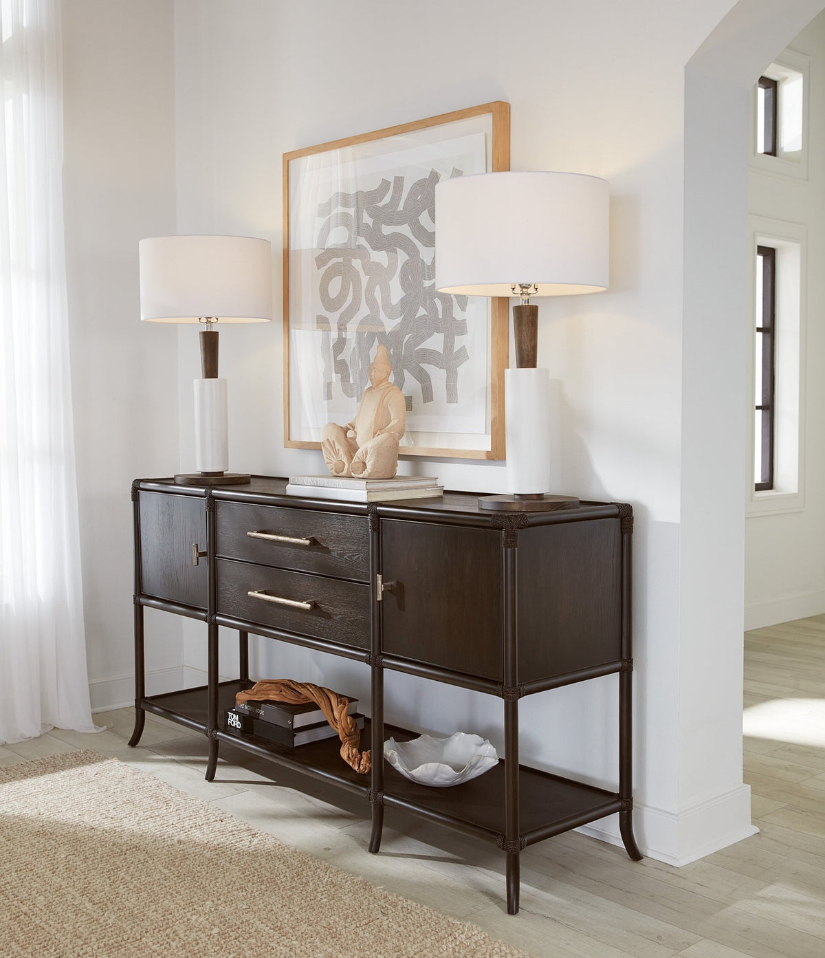 Retreat Pole Rattan Sideboard Consoles & Sideboards| Hooker