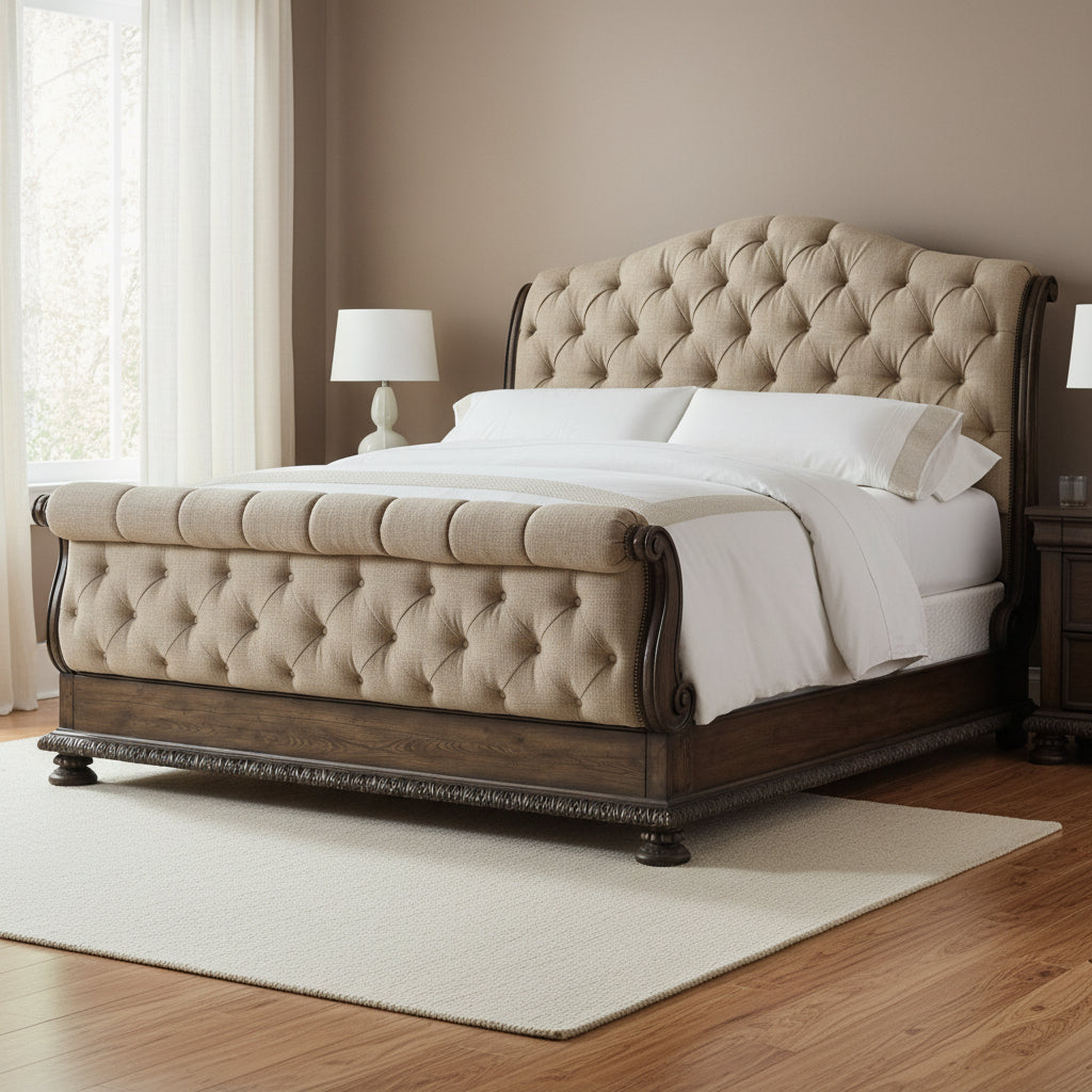 Rhapsody California King Tufted Bed Beds| Hooker