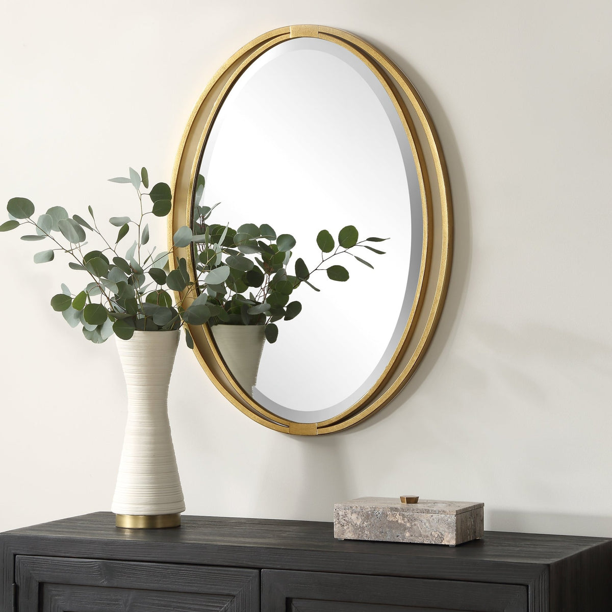 Rhodes Gold Oval Mirror Mirrors| Uttermost