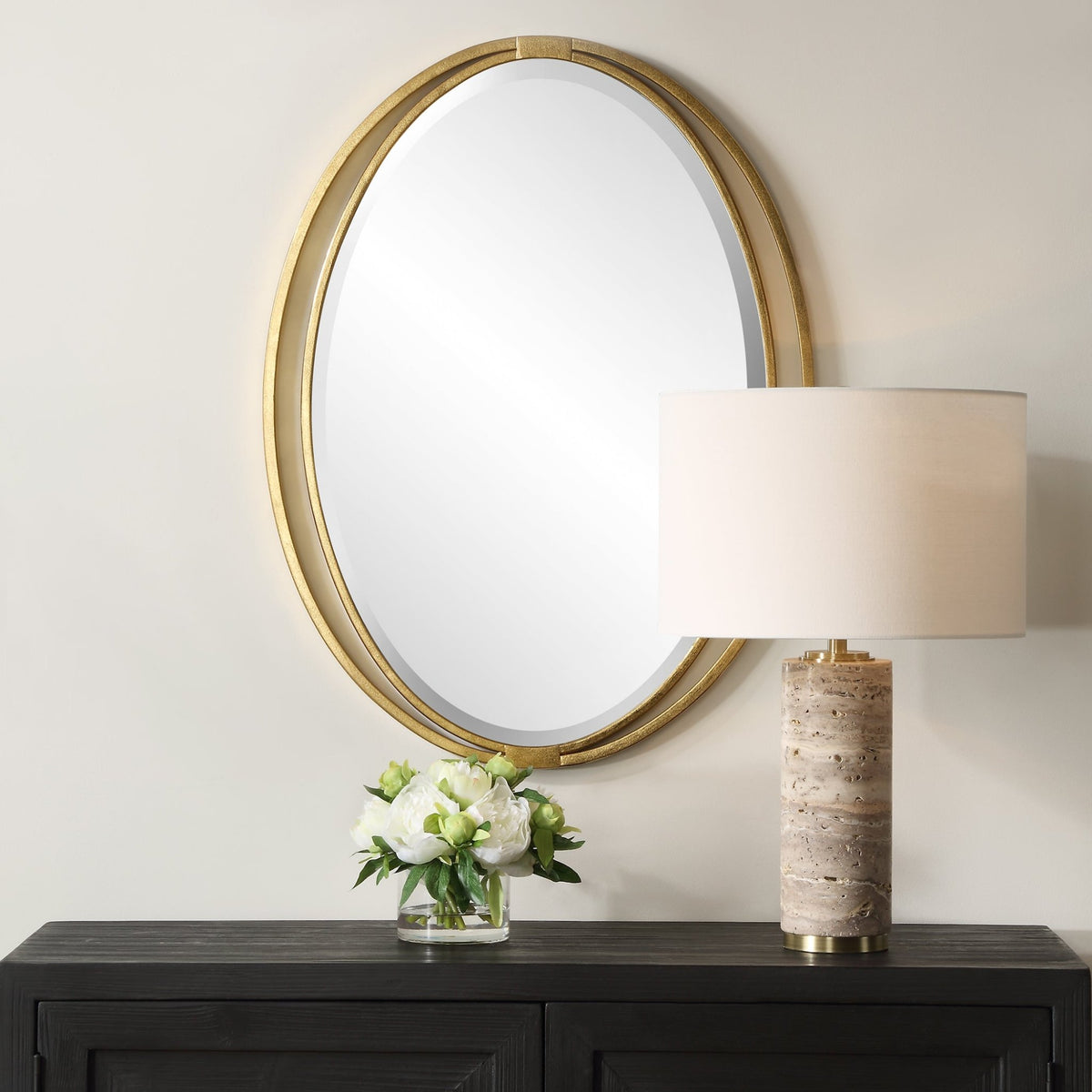 Rhodes Gold Oval Mirror Mirrors| Uttermost