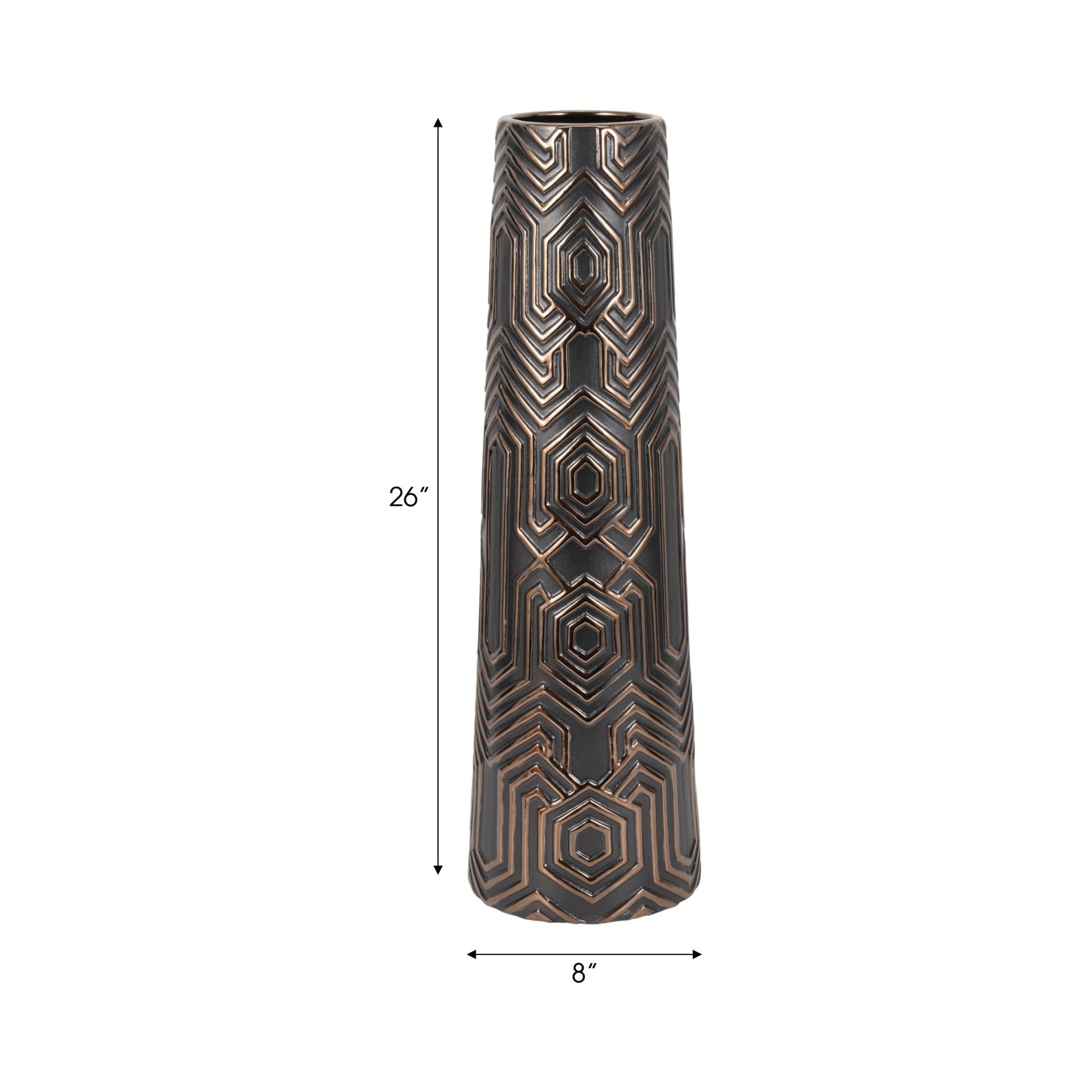 Rialto Oversized Contemporary Vase, Black Vases and Jars| Sagebrook Home