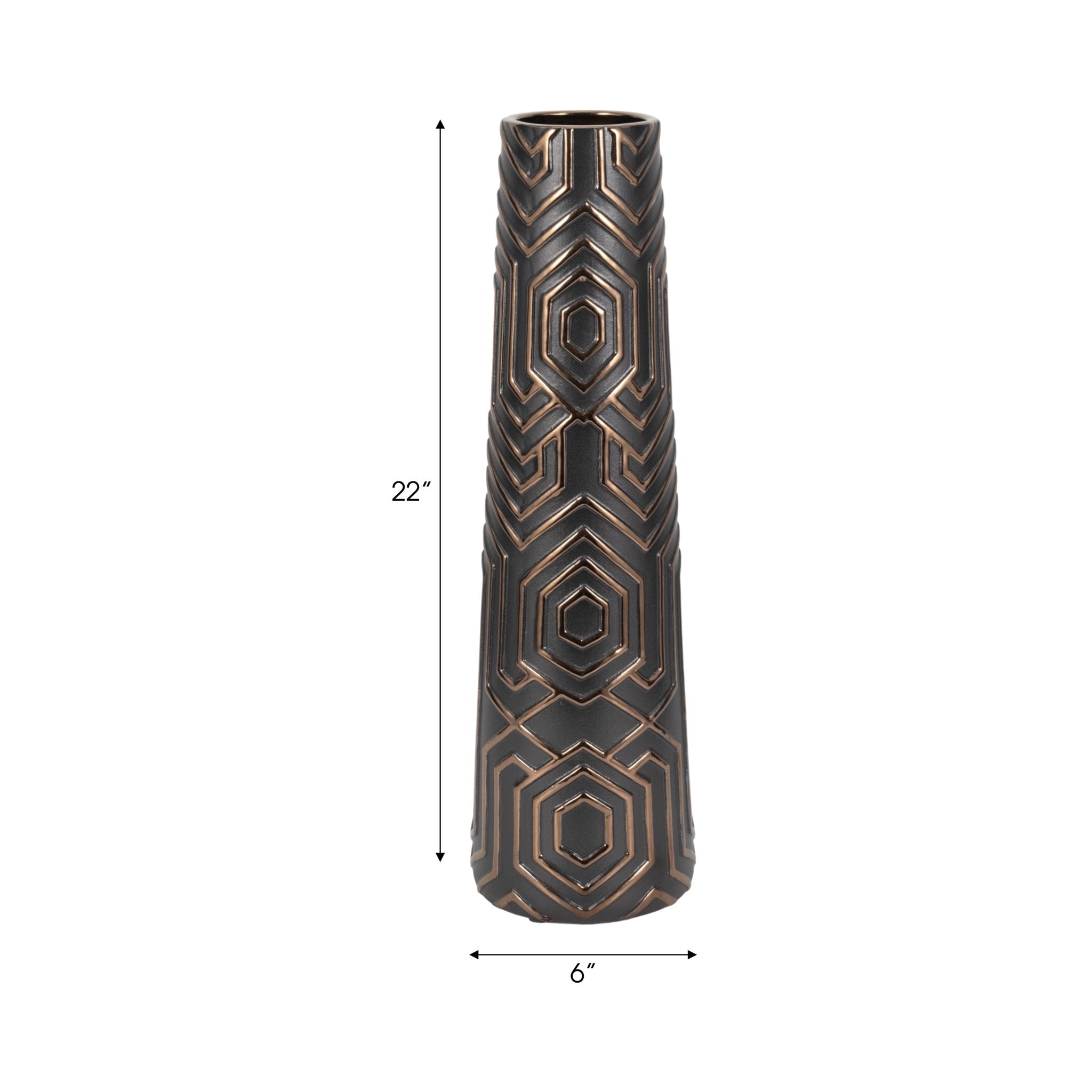 Rialto Oversized Contemporary Vase, Black Vases and Jars| Sagebrook Home