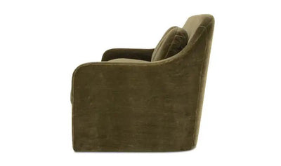 Rialto Sofa Dark Green Faux Mohair - Al Rugaib Furniture