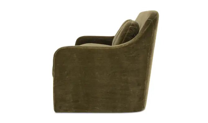 Rialto Sofa Dark Green Faux Mohair - Al Rugaib Furniture