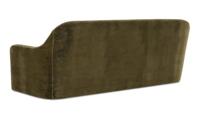 Rialto Sofa Dark Green Faux Mohair - Al Rugaib Furniture