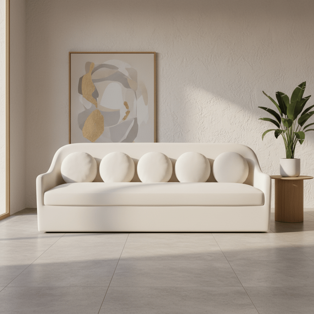 Rialto Sofa White Sofas & Loveseats| Moe's Home