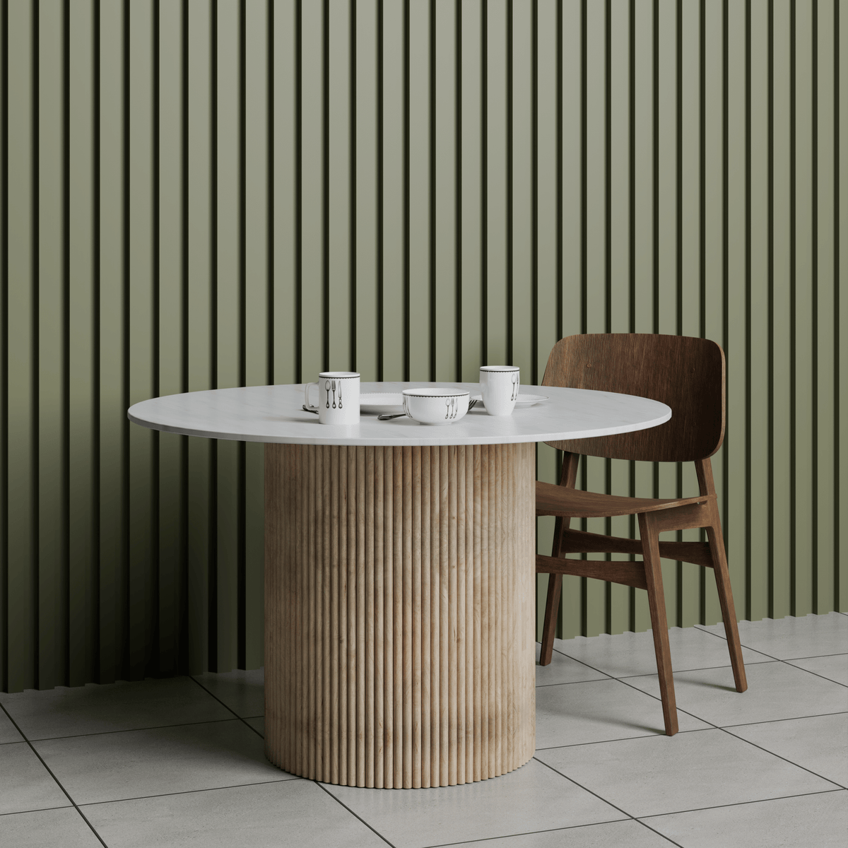 Ribbed Round Dining table Dining Tables| Roots Furniture