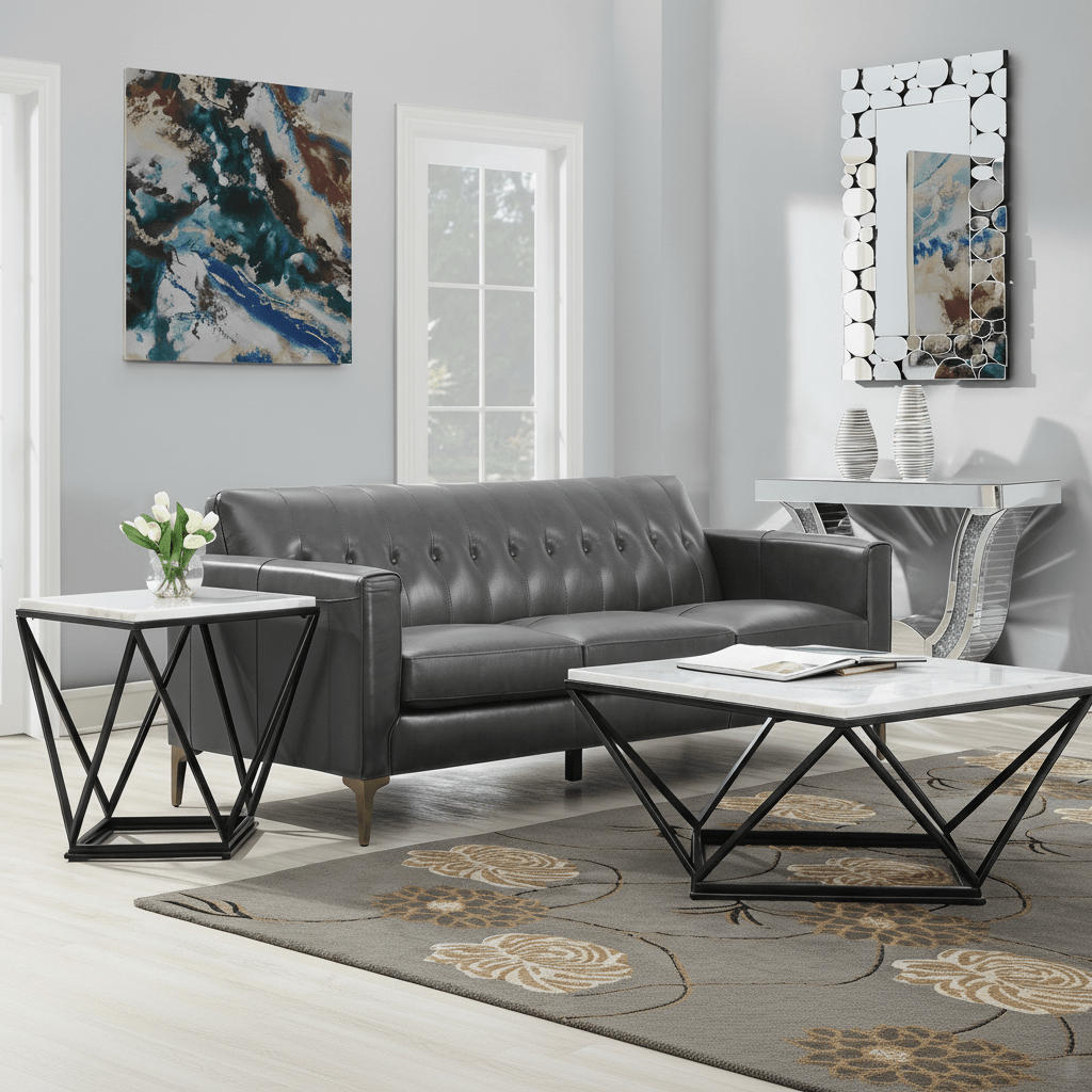 Riko Coffee Table W/ Metal Leg Coffee Tables| Roots Furniture