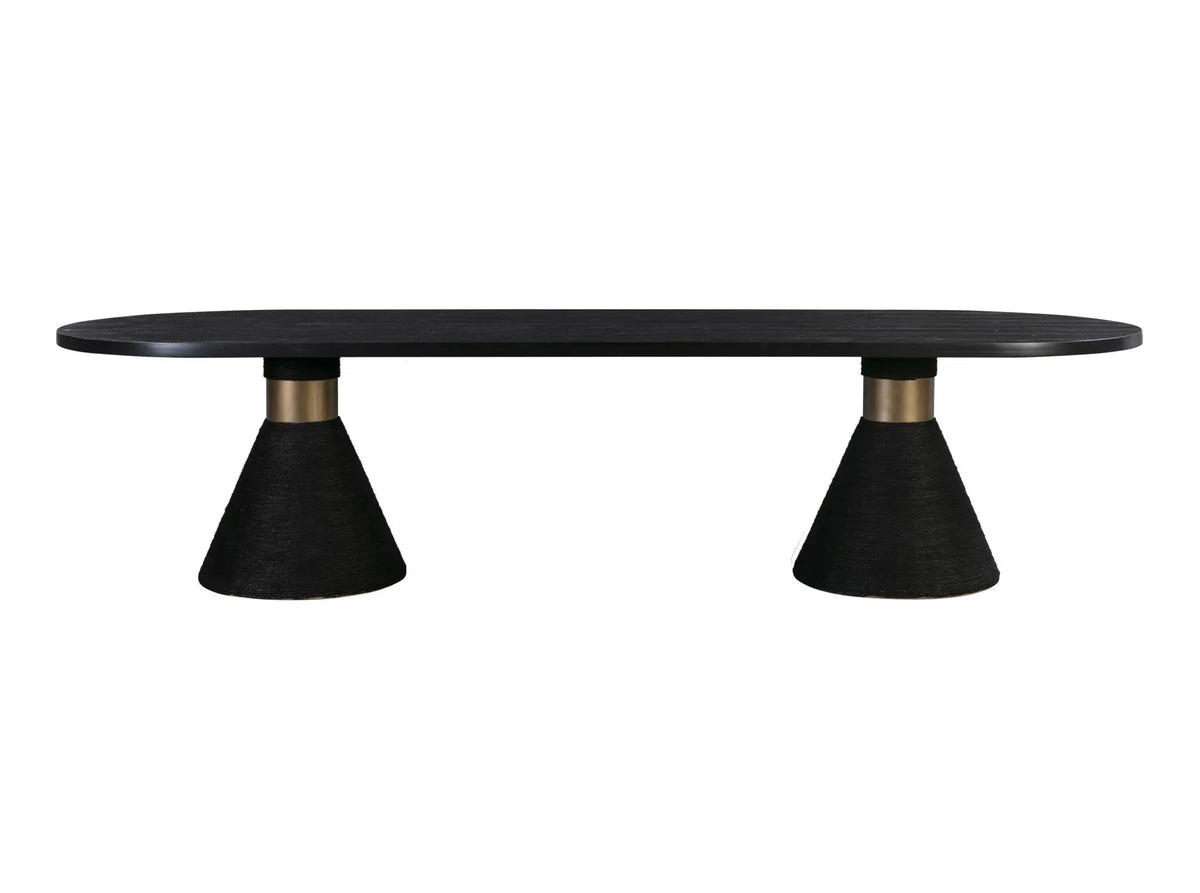 Rishi Black Rope Oval Table Dining Tables| TOV