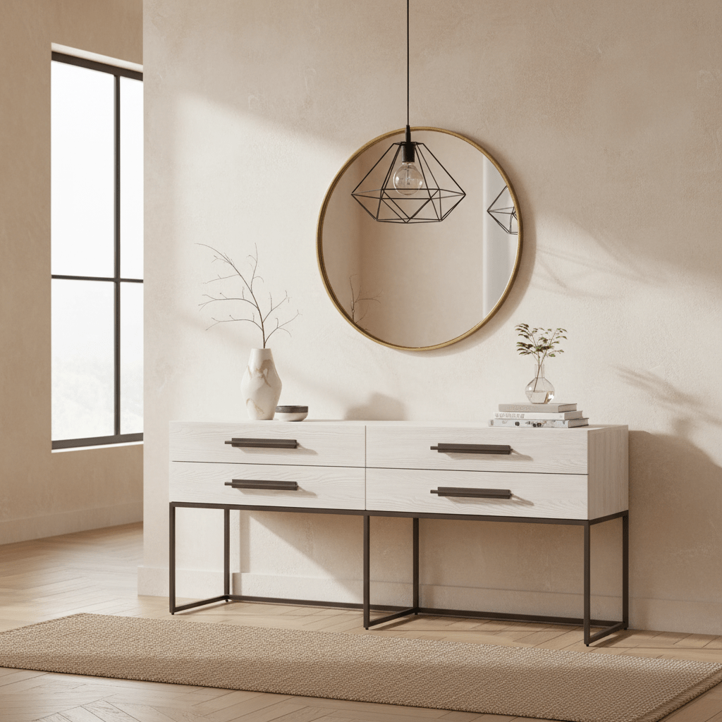 River Rock Metal Base Console Consoles & Sideboards| Universal