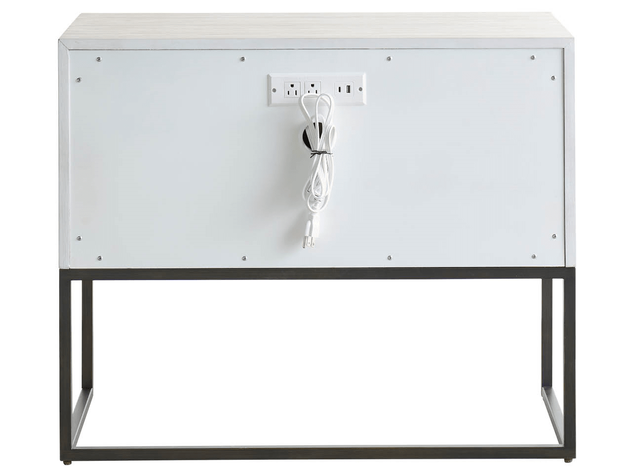 River Rock Metal Base Nightstand Nightstands| Universal