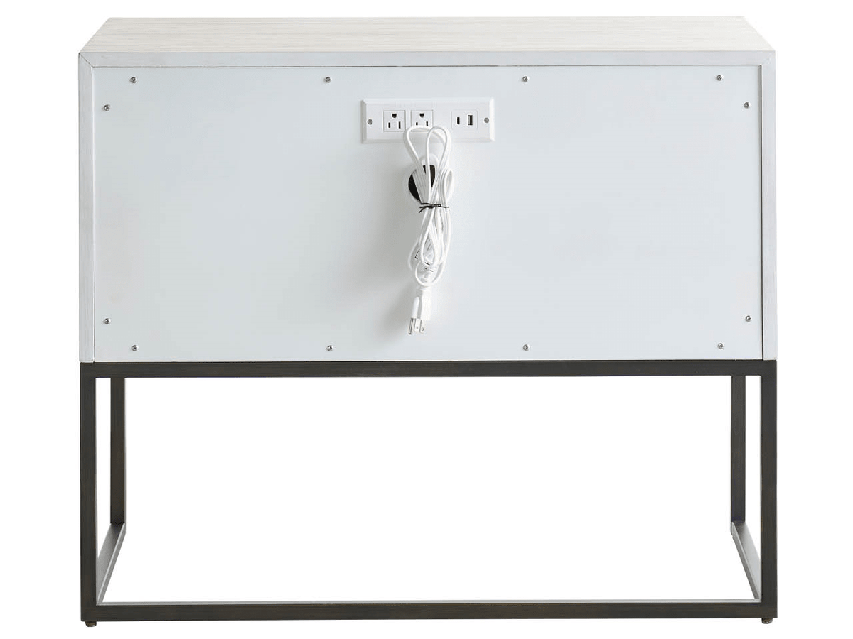 River Rock Metal Base Nightstand Nightstands| Universal