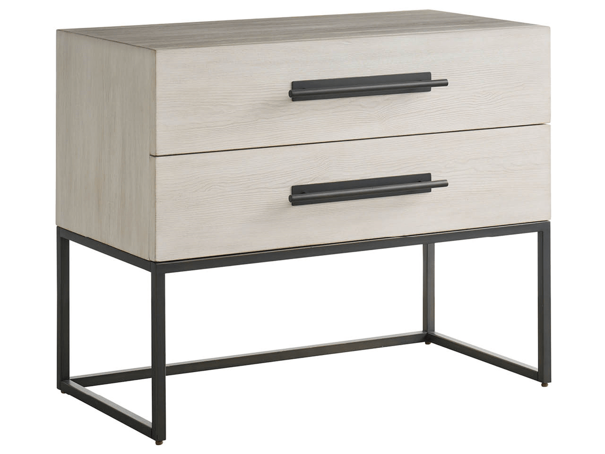 River Rock Metal Base Nightstand Nightstands| Universal