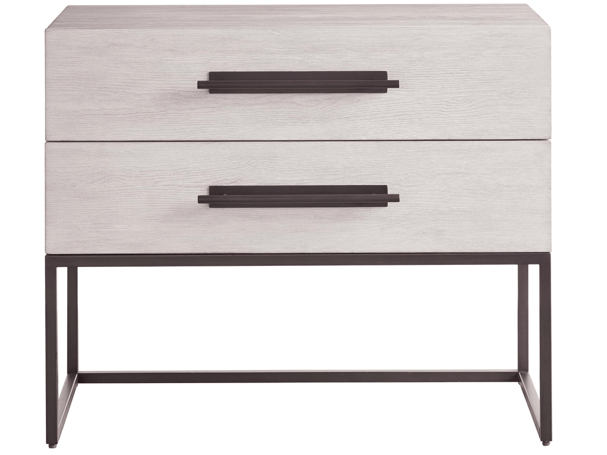 River Rock Metal Base Nightstand Nightstands| Universal