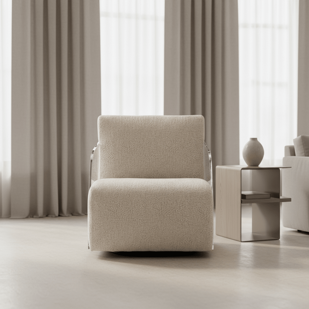 Riverside Beige swivel chair Chairs| Roots Furniture