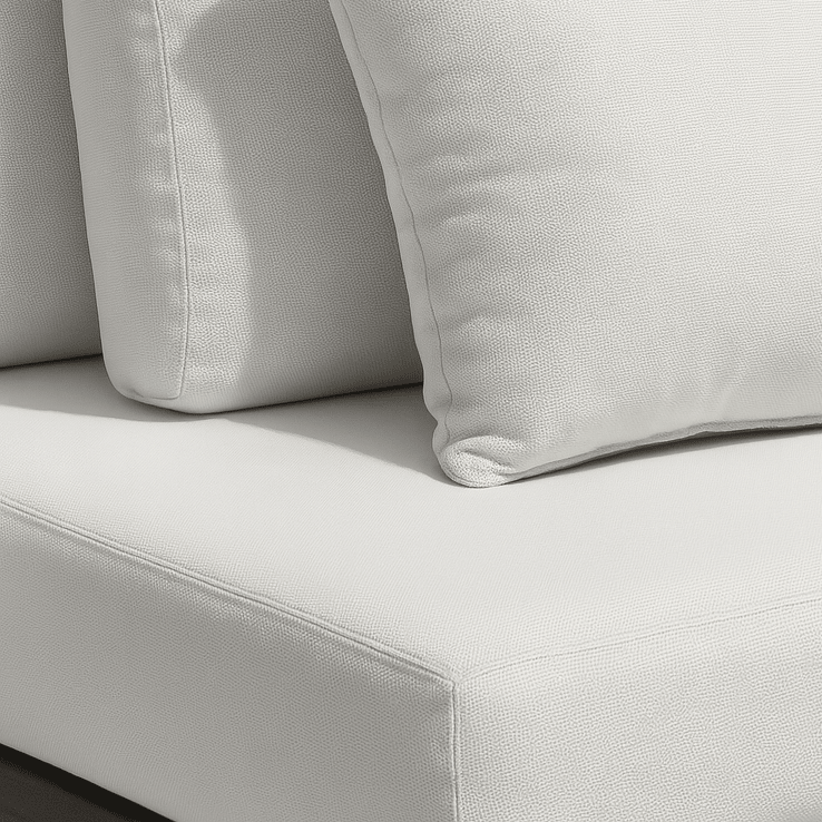 Riviera Modern Outdoor Lounge Set – White with Wooden Table Corner set| Otath