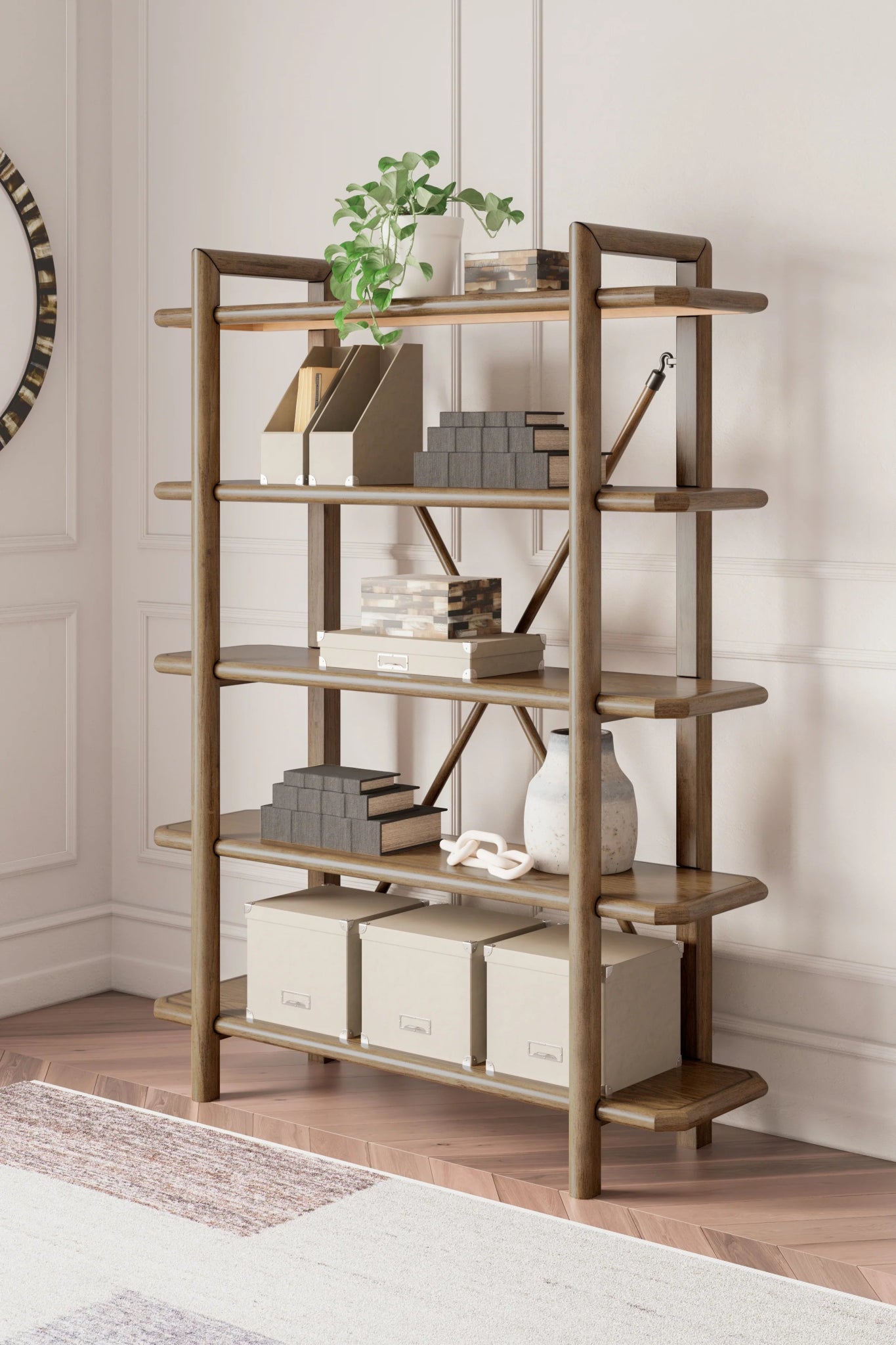 Roanhowe 71" Bookcase Bookcases| Ashley Homestore