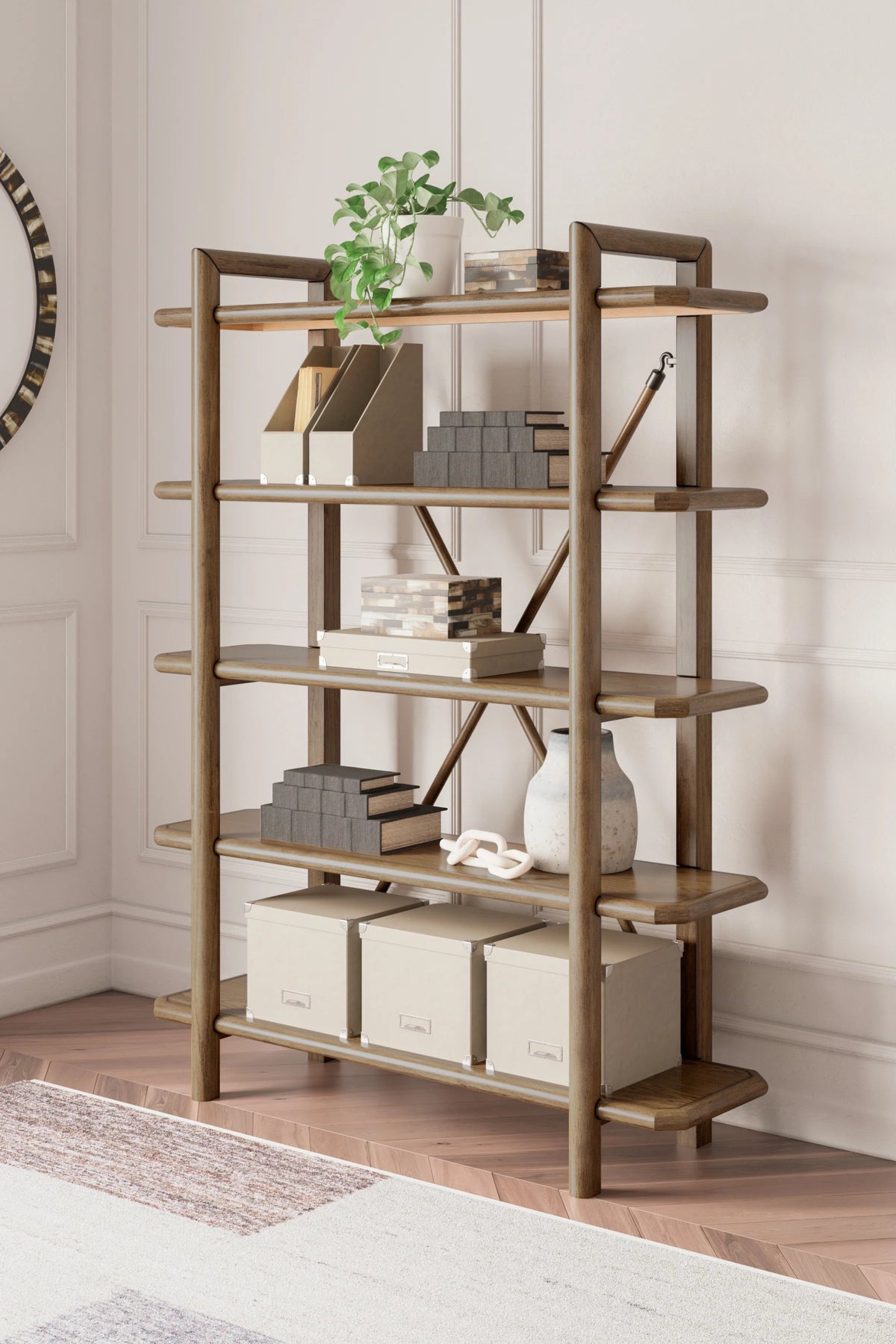 Roanhowe 71" Bookcase Bookcases| Ashley Homestore