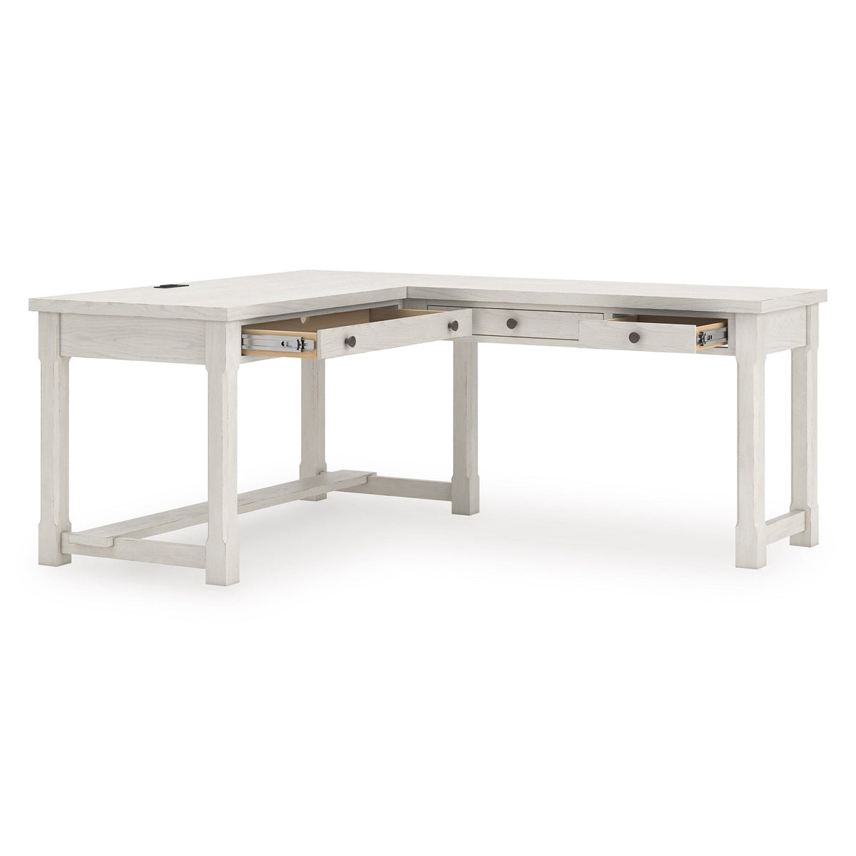 Robbinsdale Home Office Desk with Return Office Desks| Ashley Homestore