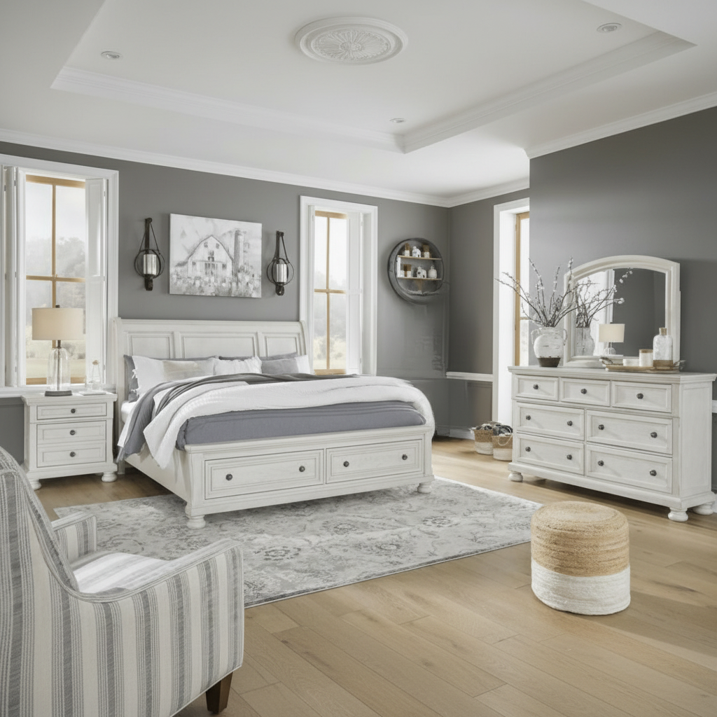 Robbinsdale King Sleigh No Chest Bedroom Sets| Ashley Homestore