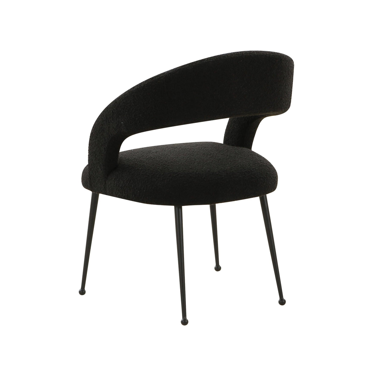 Rocco Black Performance Boucle Dining Chair Dining Chairs| TOV