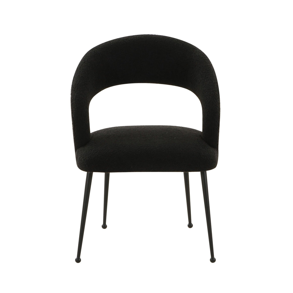 Rocco Black Performance Boucle Dining Chair Dining Chairs| TOV