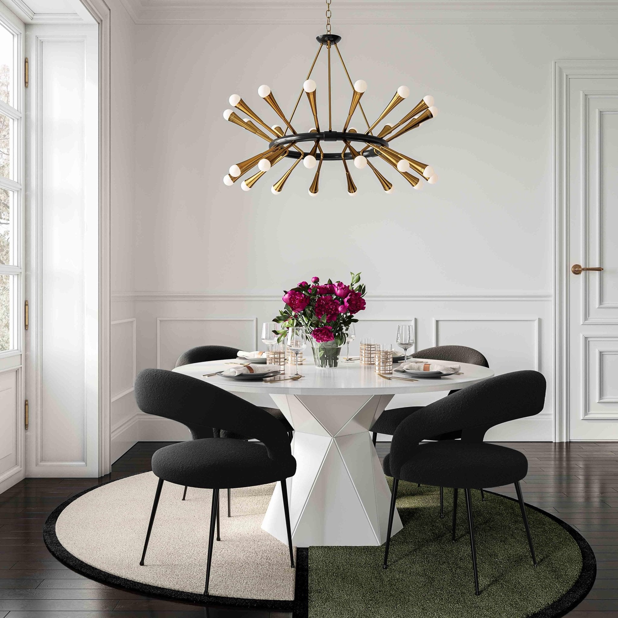 Rocco Black Performance Boucle Dining Chair Dining Chairs| TOV