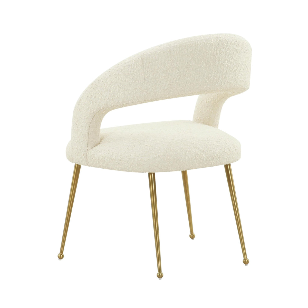 Rocco Cream Performance Boucle Dining Chair Dining Chairs| TOV