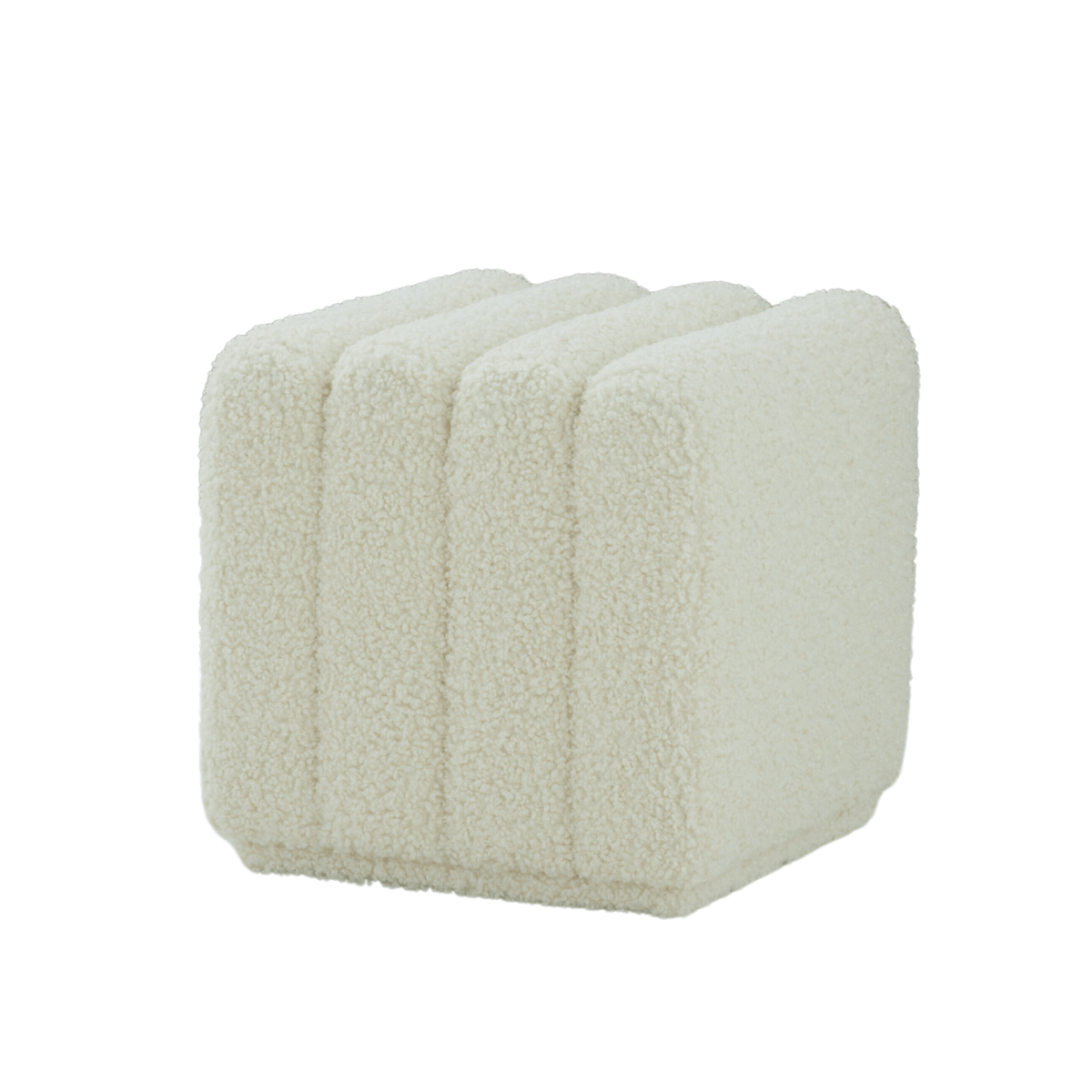 Rolls Bouclé Cream Ottoman Ottomans| Roots Furniture