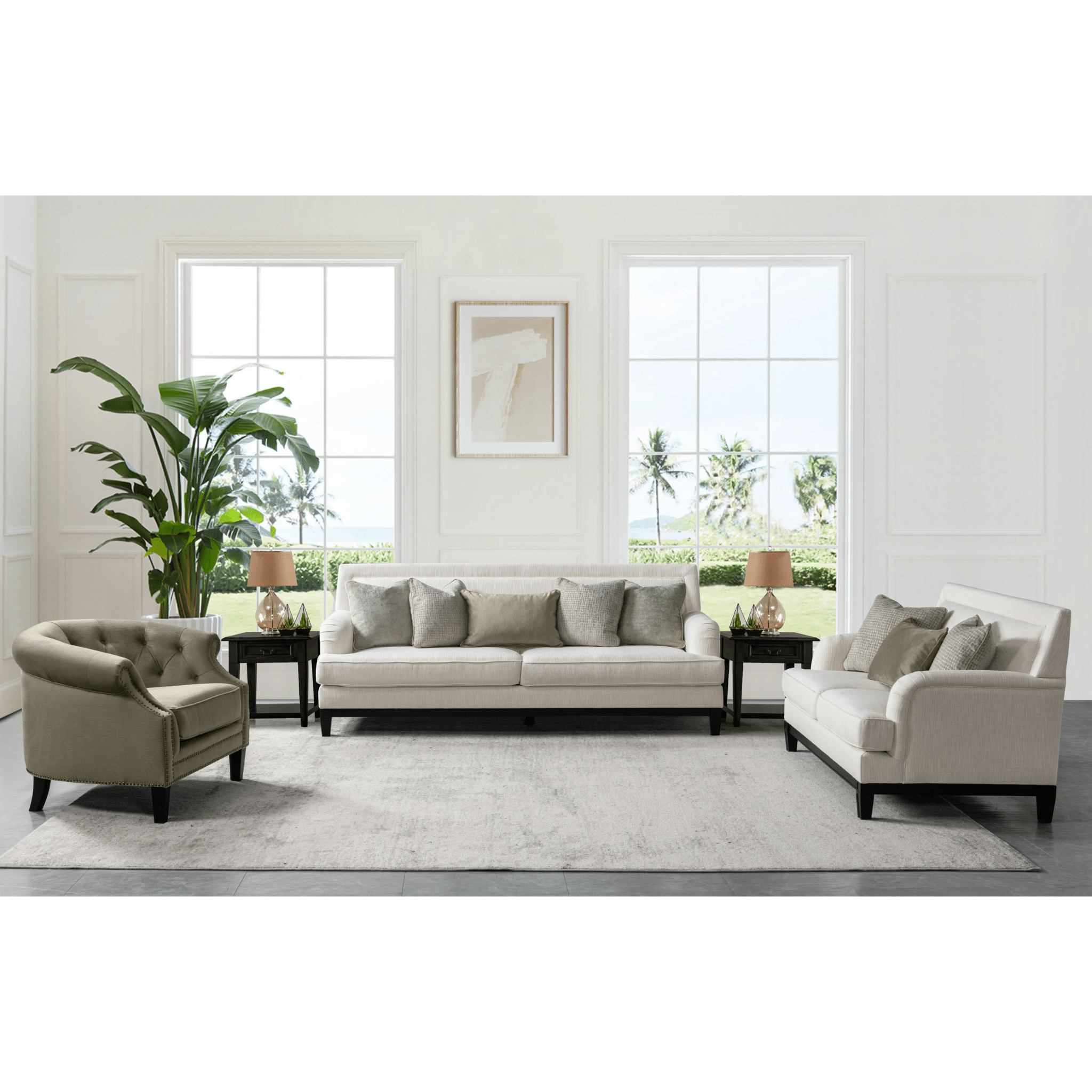 Romanian Key Beige Accent Chair Chairs| Roots Furniture