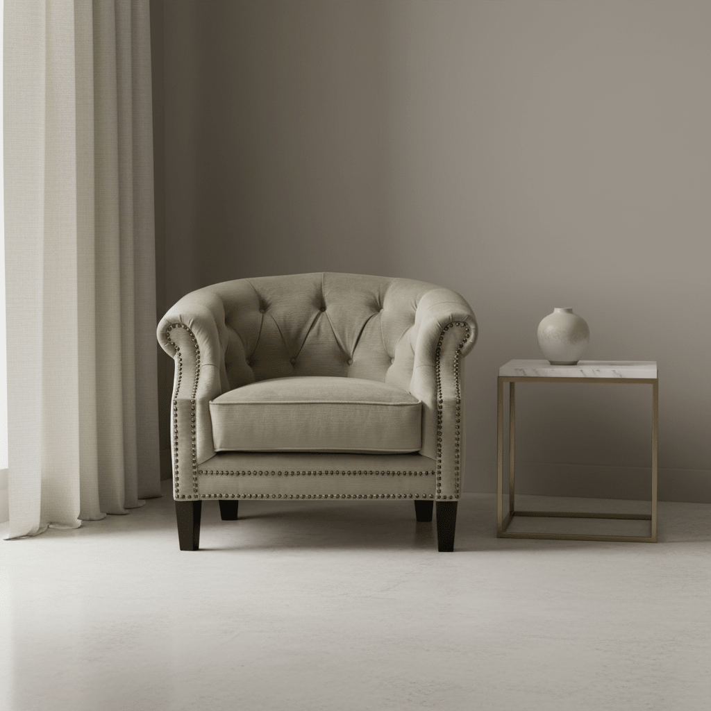 Romanian Key Beige Accent Chair Chairs| Roots Furniture