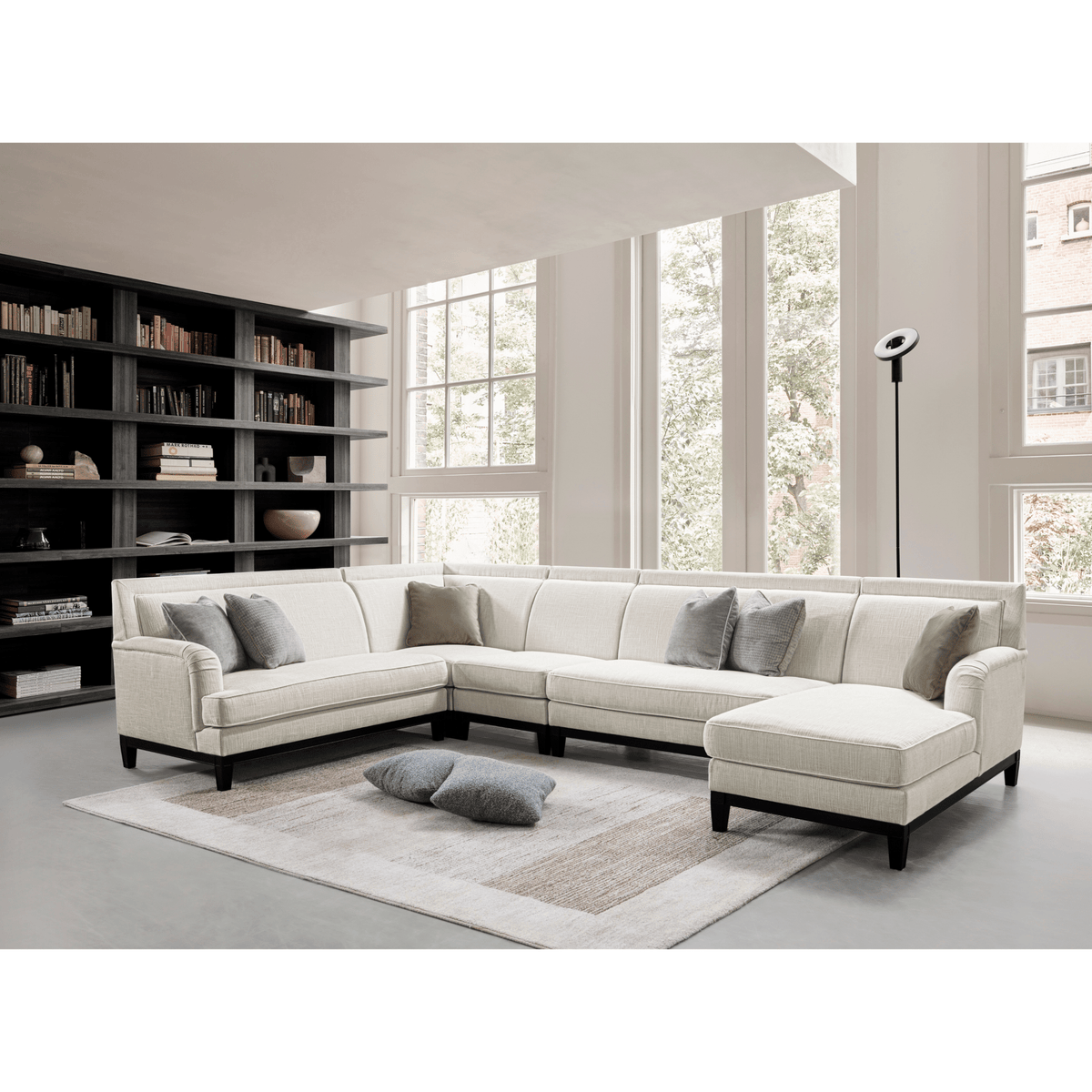 Romanian Key Beige Sectional Corner Sectionals| Roots Furniture